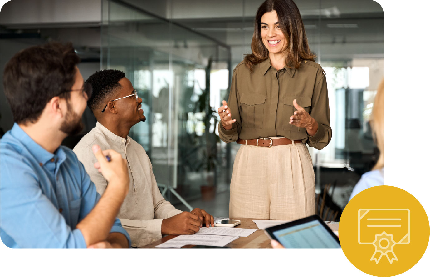 Girl smiling while looking at her phone.